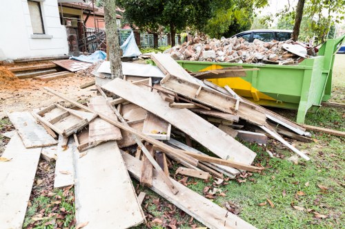 Various builders waste materials ready for clearance